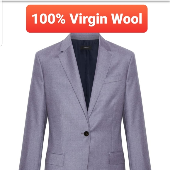 Theory 0 Virgin Wool Lavender Melange 